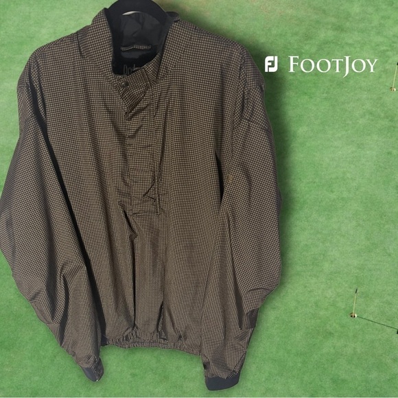 FOOTJOY Dryjoys Houndstooth Windbreaker Size Extra Large - Picture 3 of 12